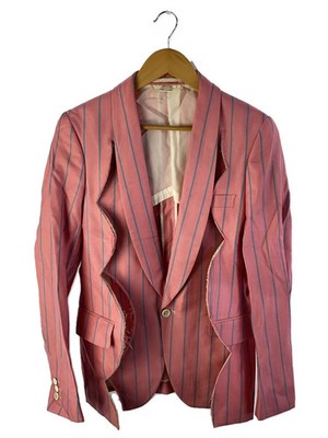 COMME des GARCONS MEN Jacket HOMME PLUS 22SS STRIPE CUT OUT SKULL BLAZE Tailor
