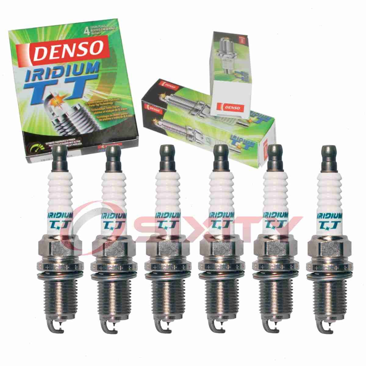 6 pc Denso Iridium TT Spark Plugs for 2003-2012 Mitsubishi Eclipse 3.0L 3.8L mm