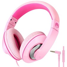 Kids Headphones with Microphone, Boys Girls Student Over-Ear Headphones