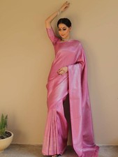 Designer Sari Bollywood Bridal Silk Saree Blouse South Indian Party Wear Saree 