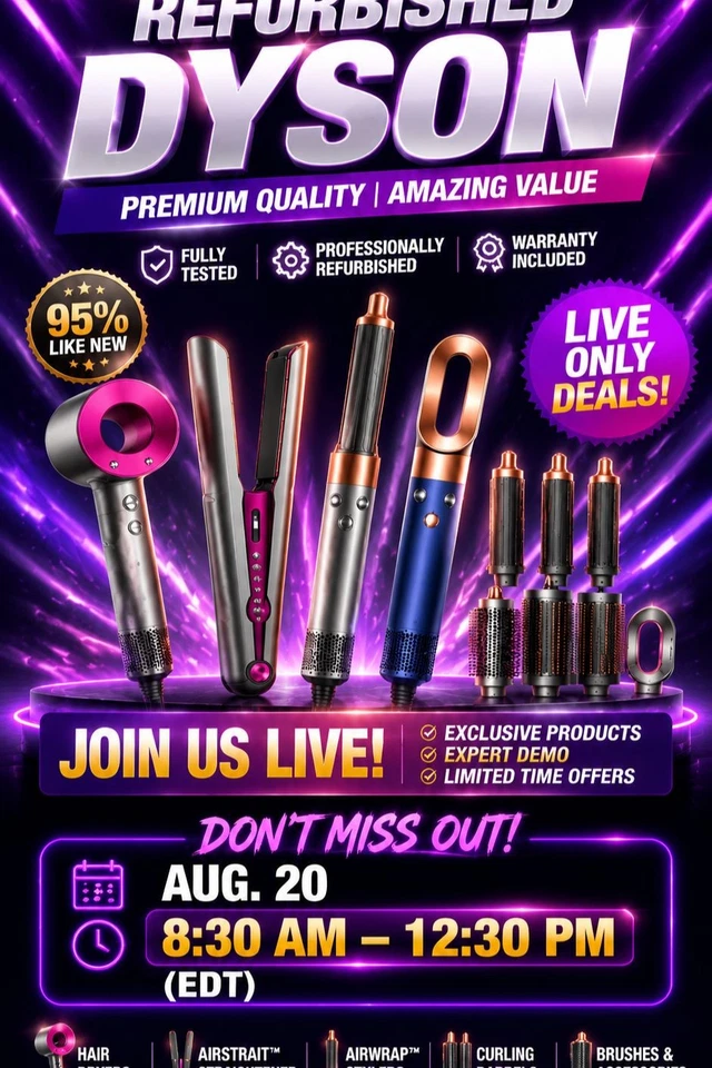 ✨Dyson LIVE Sale 🔥 Refurbished Airwrap | Supersonic Hair Dryer | Airstrait