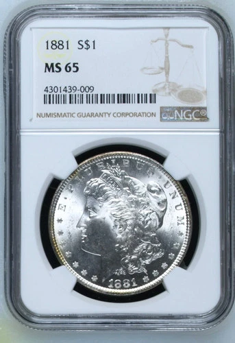 1881 Morgan Silver Dollar NGC MS-65