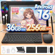 Android 16 Tablet 36GB 256GB Wifi 10.1" IPS FHD Octa-Core GMS NETFLIX YouTube