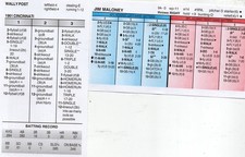 CINCINNATI REDS 1961 STRAT O MATIC *DIAMOND GEMS* SADV TEAM SET (27)