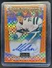 2024-25 O-Pee-Chee Platinum Macklin Celebrini Rookie Auto Orange Checkers #/15