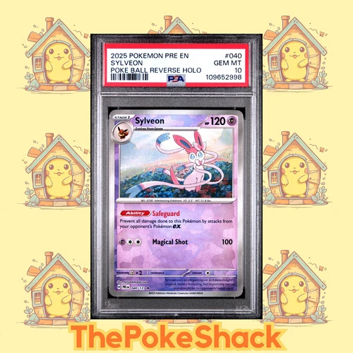 ✨Sylveon 040/131 PSA 10 Poke Ball Reverse Holo Prismatic Evolutions