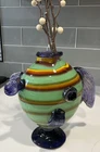 Vintage Murano Style Hand Blown Large Funky Fish Vase Sculpture Art Glass