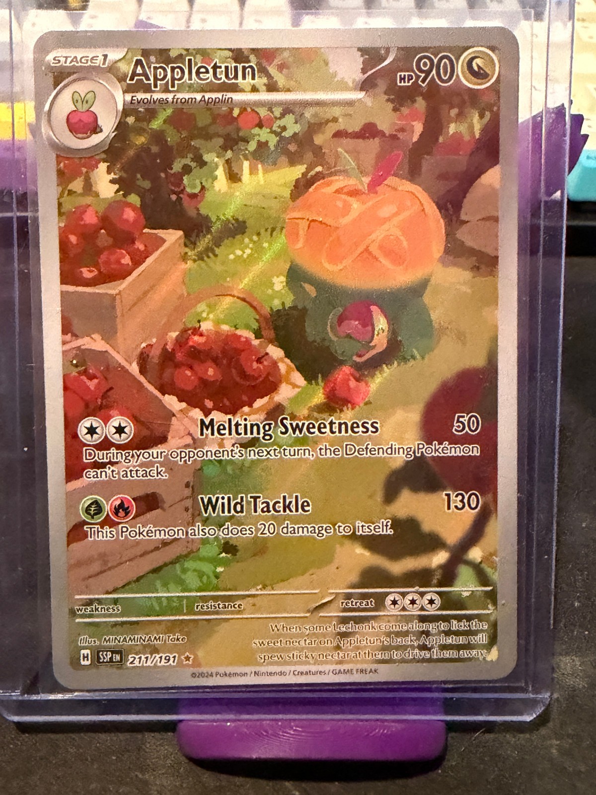 Appletun 211/191 Illustration Rare Surging Sparks Pokemon Near Mint