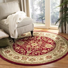 SAFAVIEH Lyndhurst Collection Area Rug - 5'3 Round, Red & Ivory, Traditional
