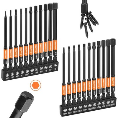 Allen Wrench Drill Bit Set 22pcs Hex Bit Set，Impact Driver Bit Set，Screwdrive...