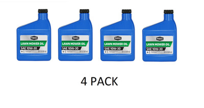 4 PACK Super Tech Conventional SAE 10W-30 Lawn Mower Oil, 20 oz...