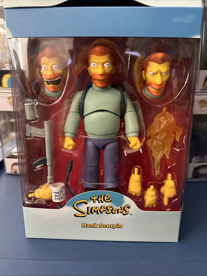 Super7 Ultimates The Simpsons Hank Scorpio Action Figure New Sealed - Image 3 of 4