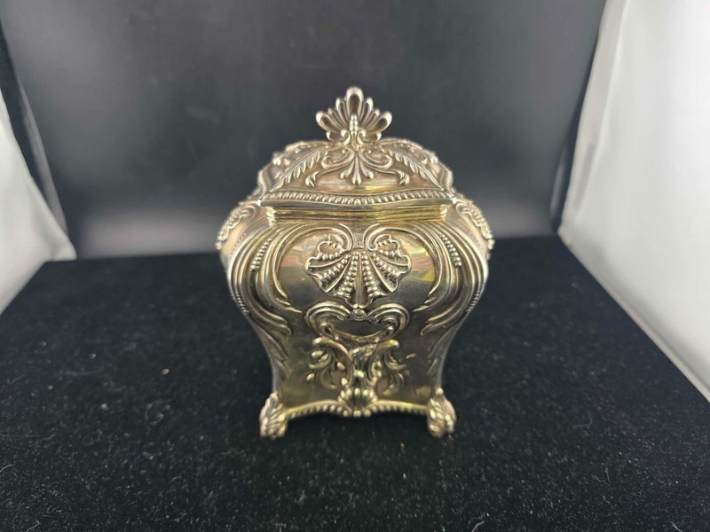 Antique Sterling Silver Tea Caddy Early 19th Century