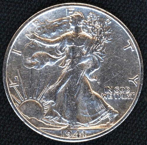 1941-S AU 90% SILVER WALKING LIBERTY HALF DOLLAR ~ SILVER NOW AT RECORD HIGHS