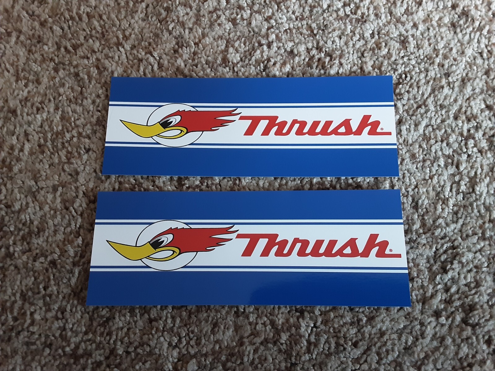 Rath Racing Stickers 2 Vintage Style Thrush Exhaust Racing Decals Stickers NHRA Hot Rat Rod ...