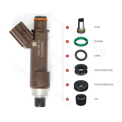 Fuel Injector Seal Repair Kit For 2004-2008 Toyota Corolla & Matrix 1.8L - 4 Sets, Lifetime Warranty 13 thumbnail image