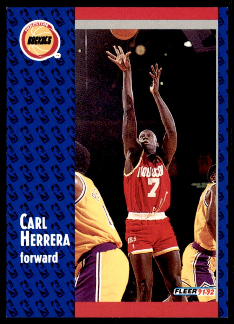 1991-92 FLEER CARL HERRERA HOUSTON ROCKETS #290