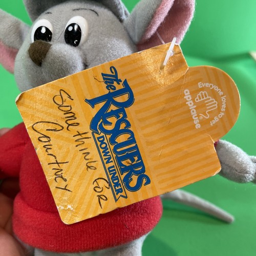 APPLAUSE DISNEY RESCUERS DOWN UNDER BERNARD MOUSE 6" BEAN BAG PLUSH TOY RETIRED - Picture 4 of 8