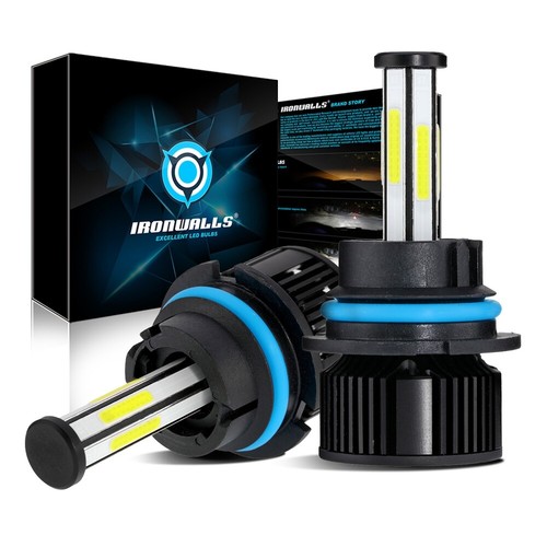 6-sides HB5 9007 LED Headlight Bulbs High Low Beam 6000K White Super Bright 2pcs - Foto 1 di 12