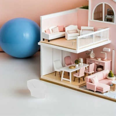  Mini Toilet Dollhouse Miniature Scene Model Bathroom Essentials for Dolls