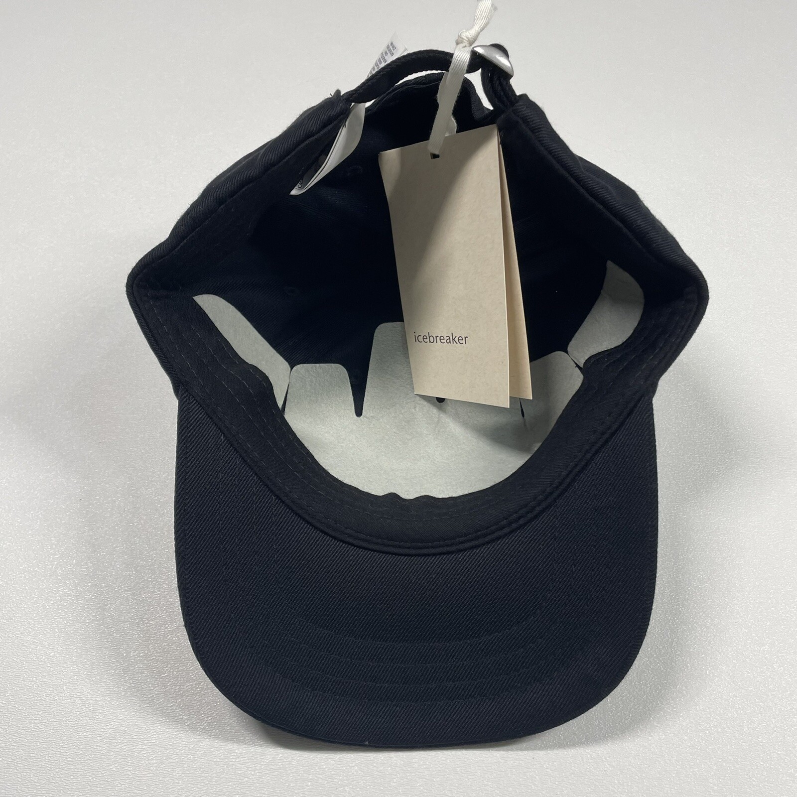 Icebreaker 6 Panel Hat Cap Adult Black Strapback Wool Blend Embroidered NEW