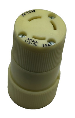 ARROW HART 6984 LOCKING CONNECTOR 30A 600V 3PH 3P 3W NEMA L13-30R  