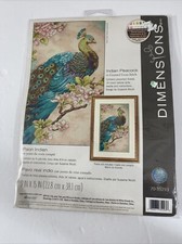 Kit de punto de cruz Dimensions Indian Peacock 35293 nuevo en paquete