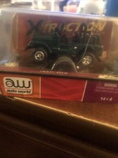 D4 New In Cube Auto world  Green Jeep Cj5 Slot Cars AFX Tyco