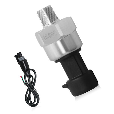 New 1/8'' NPT Thread 5V Pressure Transducer Sensor 300Psi for Oil Fuel Gas 