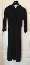 NEW MOTHERHOOD Maternity Black Long Sleeve Wrap Dress, SZ S