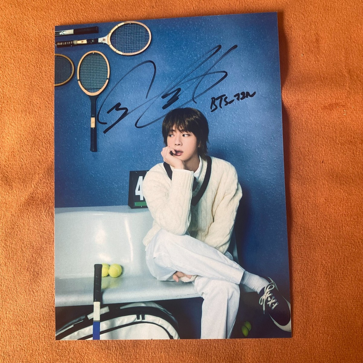 BTS JIN AUTOGRAPHED SIGNED PHOTO K-POP COLLECTION 5*7 2024 | eBay