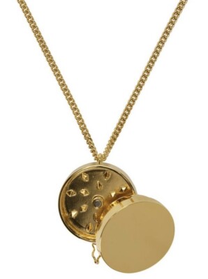 Vetements Monogram Grinder Necklace In Gold NEW