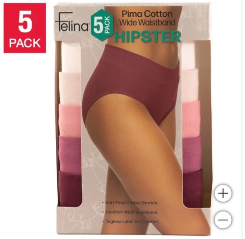 Felina, 5 pack Women's Hipster (Choose Size + Color) - Picture 2 of 21