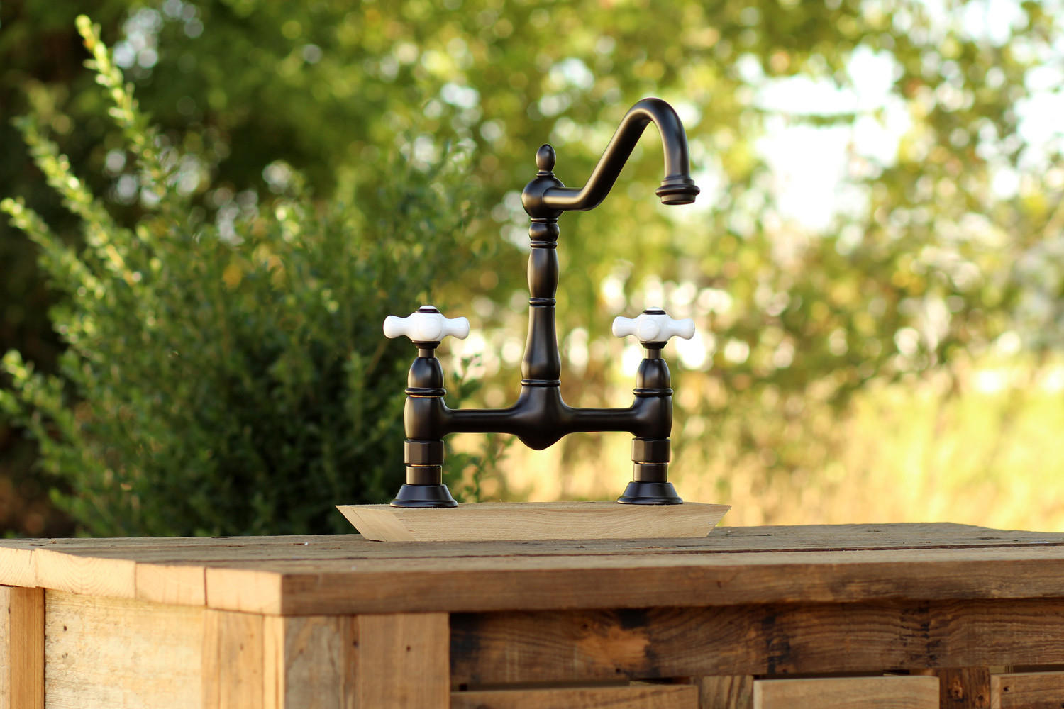 Antique Inspired Oil Rubbed Bronze Kitchen Sink Porcelain Cross Handles KS1175PX eBay