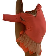 Girls Leotard Rhythmic Gymnastics Age 5-6 Over 250 Swarovski Crystals