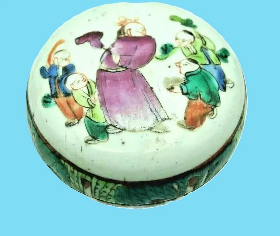 Pot couvert porcelaine de CHINE - SCEAU D'EXPORTATION - Photo 2/4