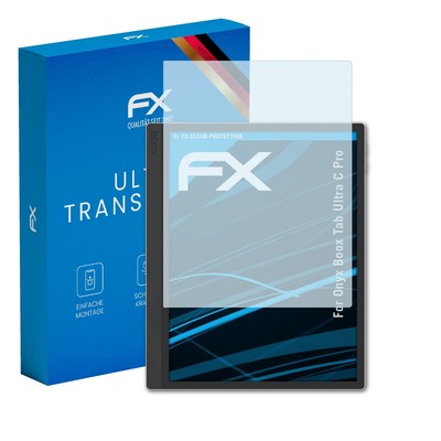atFoliX 2x Displayschutzfolie für Onyx Boox Tab Ultra C Pro Schutzfolie klar
