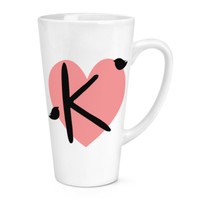 K Herz Alphabet 483Ml Groß Latte Becher Tasse - Valentinstag Freundin
