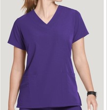 Women s Jockey Purple Crossover V-Neck Scrub Top, Small