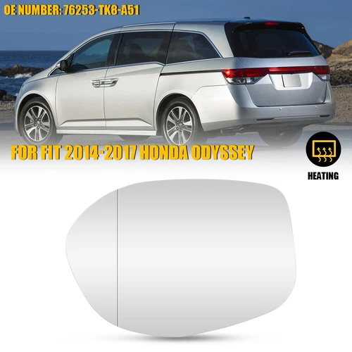 Door Mirror Glass Heated Driver Side Left For Honda Odyssey 2014 2015 2016 2017