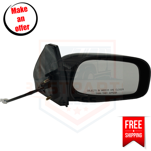 Driver & Passenger Side Manual Mirror Set For 2003-2008 Toyota Matrix – Black, Bolt-On
