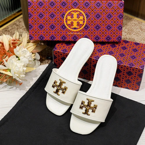 2025 Verano Damas TORY BURCH Sandalia Deslizable Zapatilla Exterior Peep Toe Zapatos Reino Unido - Imagen 10 de 25