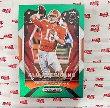 TREVOR LAWRENCE GREEN PRIZM RC 2021 DRAFT PICKS ALL-AMERICAN #181