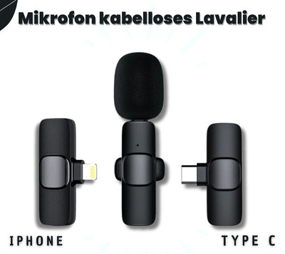 Bluetooth Wireless Lavalier Mikrofon Mini Ansteckmikrofon Handy-live-stream