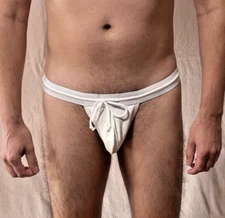 N2N Bodywear LR20 Locker Room Jock Ivory White Size XL Lightweight Jockstrap