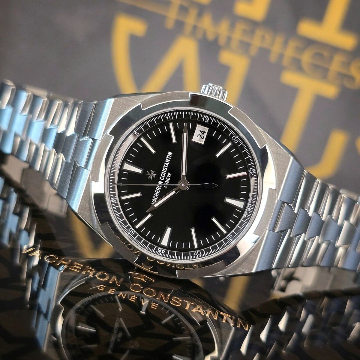 VACHERON CONSTANTIN OVERSEAS 41MM BLACK DIAL 4520V STEEL MEN'S