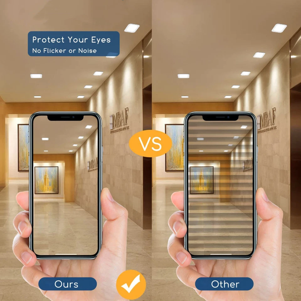 Faretto Da Incasso Vetro LED Quadrato da 6 9 12 18 20 24W Lampada Faro Soffitto - Immagine 4 di 4