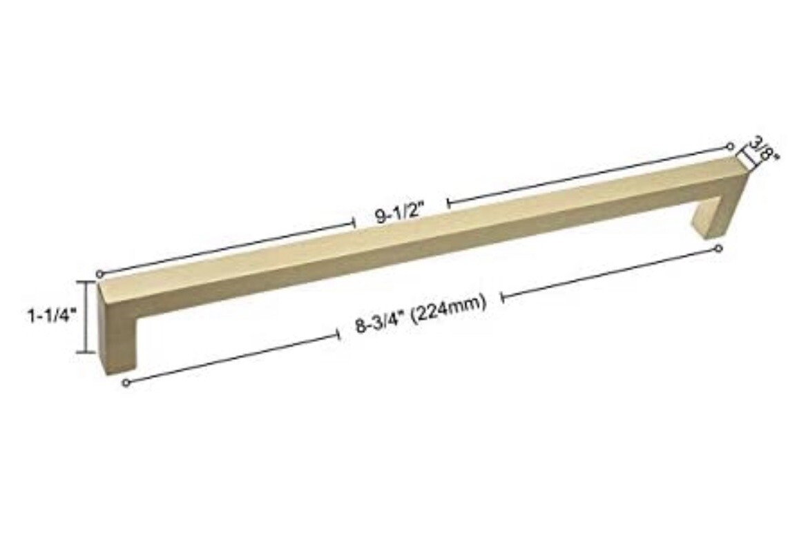 LJM220 Jaladera De Barra Sólida 220 Mm Acero Inoxidable Lock