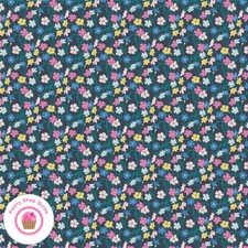 Riley Blake LIBERTY DANCE DECO 4775923A Navy Blue Floral Quilt Fabric
