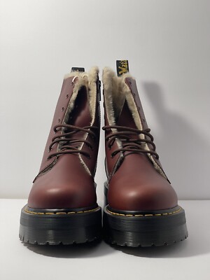 Dr. Martens Men Jadon Platform Boots Leather Brown Faux-Fur Lined Size 11 NWT Dr. Martens Jadon Faux Fur Lined Platform Boots in Brown  main image 4